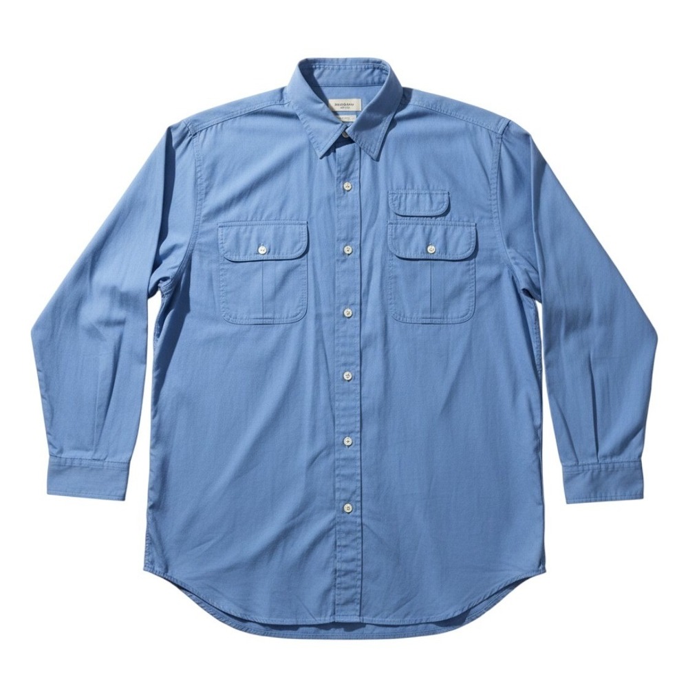 Orvis Buzz Off Insect Shield Button Shirt Sz XXL Blue Hiking Camping Fly Fishing